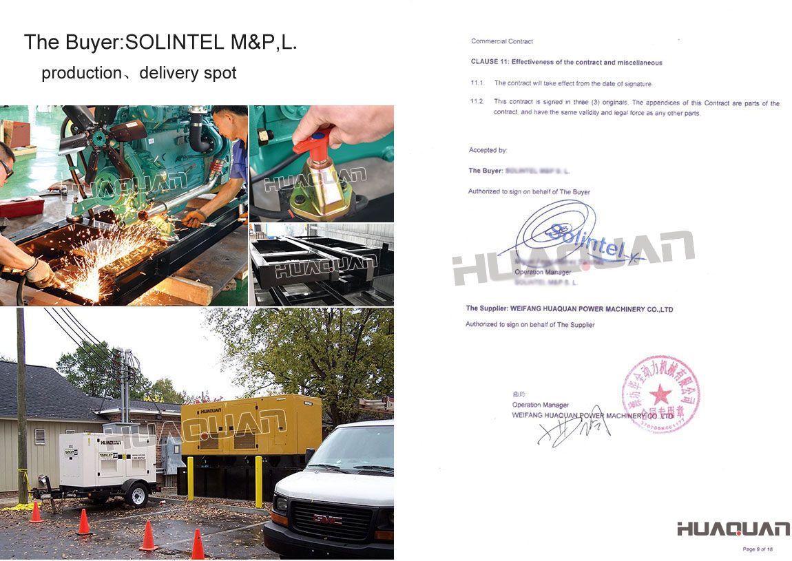 巴拿馬客戶購買了250kw濰柴靜音發(fā)電機組