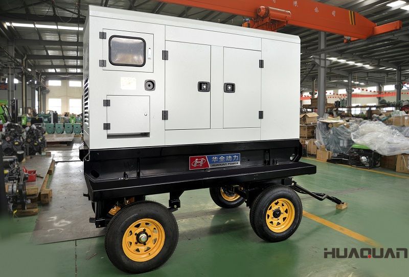 2018年5月2日一臺30kw移動拖車（帶棚）柴油發電機組順利發往天津京濱工業園