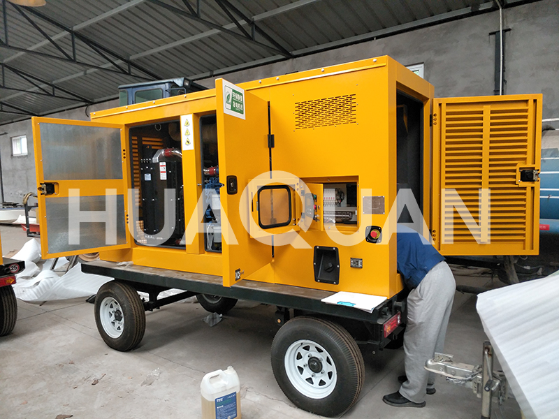 廣東省海豐縣拌合站300kW移動式發電機組電站